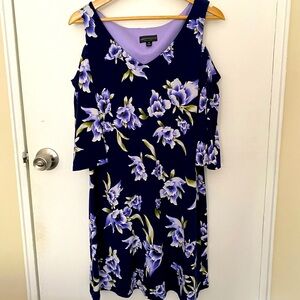 Connected Apparel cold shoulder dress.